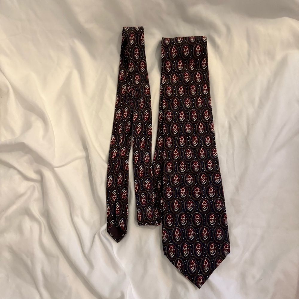 Like New Vintage Christian Dior Monsieur Abstract Print Silk Tie